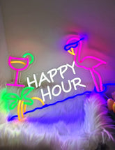 Happy Hour Neon Bar Signs